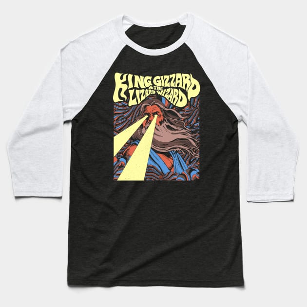 Psychedelic God King Gizzard & Lizard Wizard Baseball T-Shirt by BolaMainan